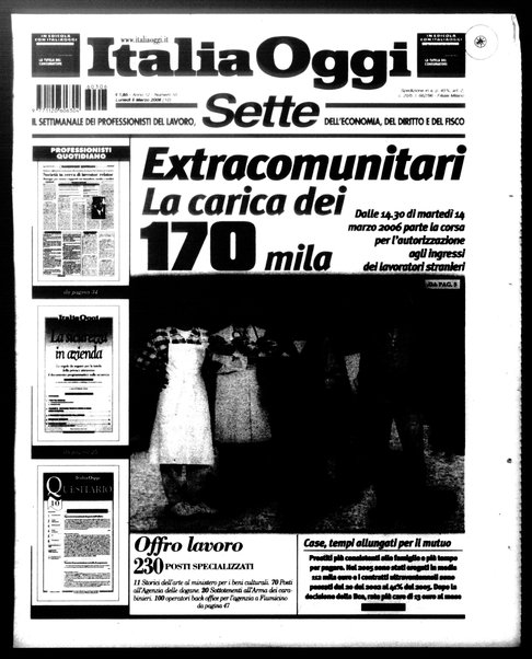 Italia oggi : quotidiano di economia finanza e politica